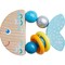 HABA Rattlefish Wooden Baby Rattle and Teething Toy with Plastic Rings, Teething Toys 6-12 months, Grasping Toy for Babies, Made in Germany